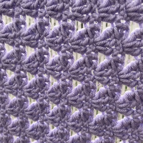 Vintage Granny Afghan Multi Purple 70's BoHo Cottagcore MCM Grandmas Attic - Picture 4 of 7